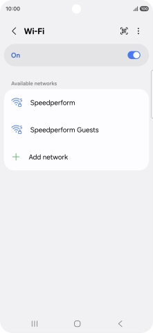 Press the required Wi-Fi network.