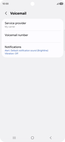 Press Voicemail number.