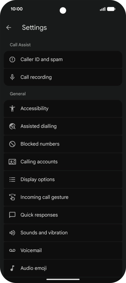 Press Calling accounts.