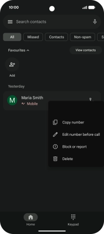 Press Block or report.