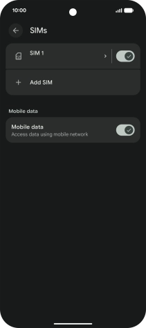 Press the name of the SIM.