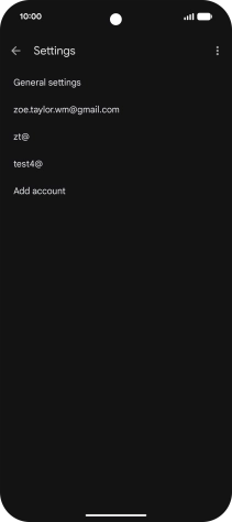 Press the required email account.