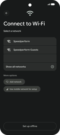 Press the required Wi-Fi network.
