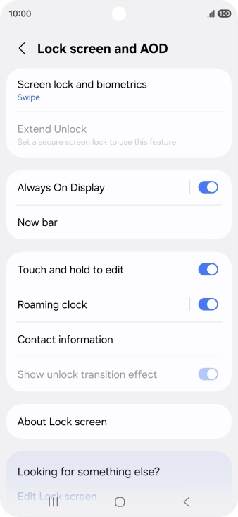 Press Screen lock and biometrics.