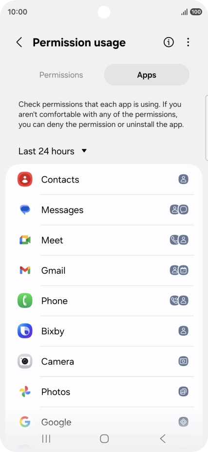 Press the drop down list.