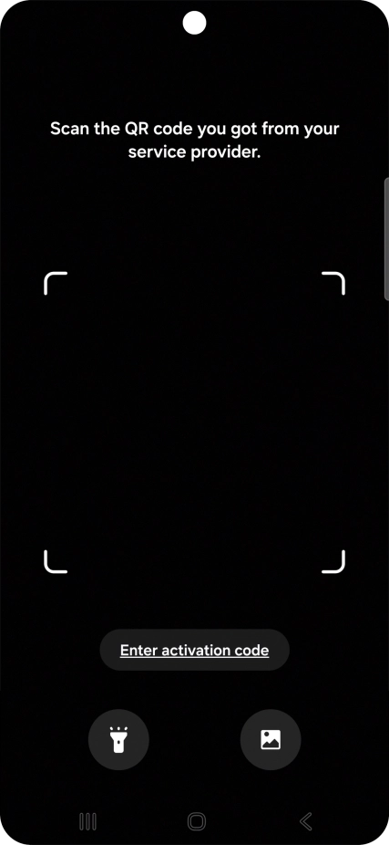 Place the QR code you've received inside the phone camera frame to scan the code.