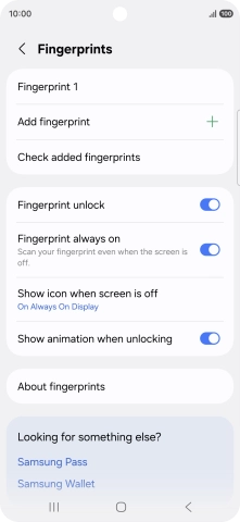 Press the required settings to turn them on or off.