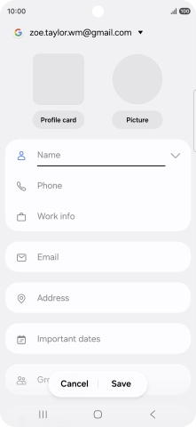 Press the address book drop down list.