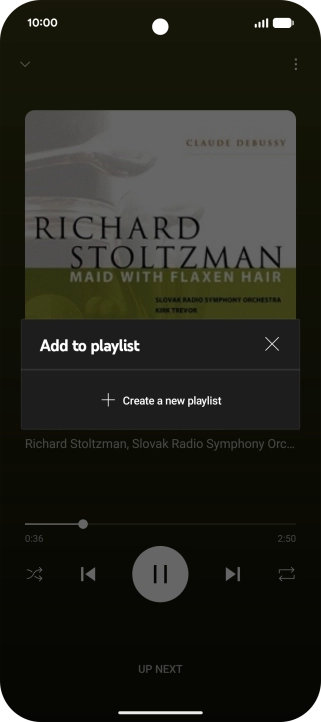 Press Create a new playlist.