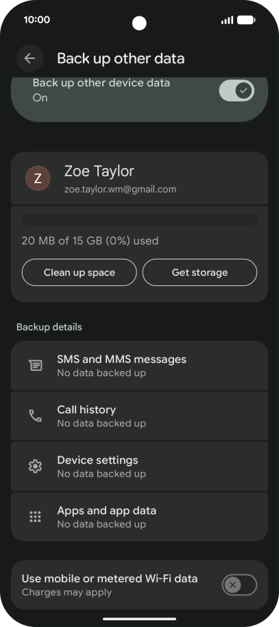 Press the indicator next to 