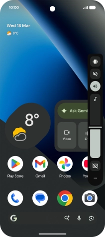 Press the silent mode icon to turn on the function.