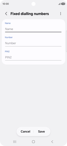 Press Name and key in the required name.