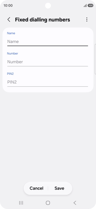 Press Name and key in the required name.