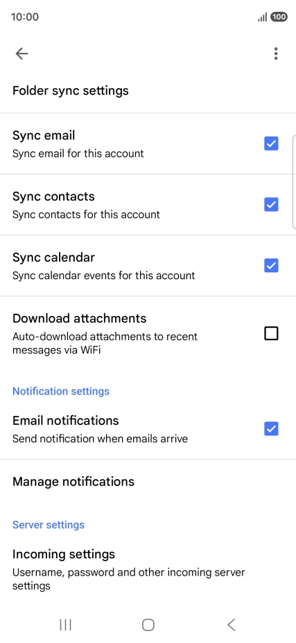 Press the field next to 