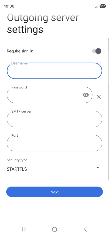 Press the field below 