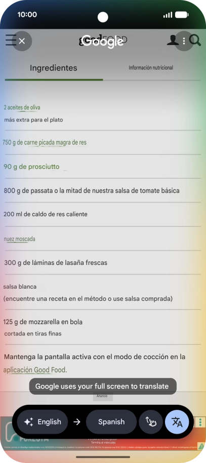 Follow the instructions on the screen to select the required language settings and use the function.