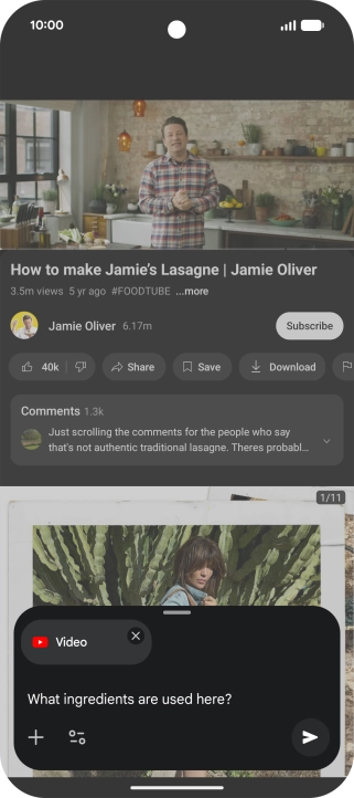 Follow the instructions on the screen to type or speak the required question for the video.