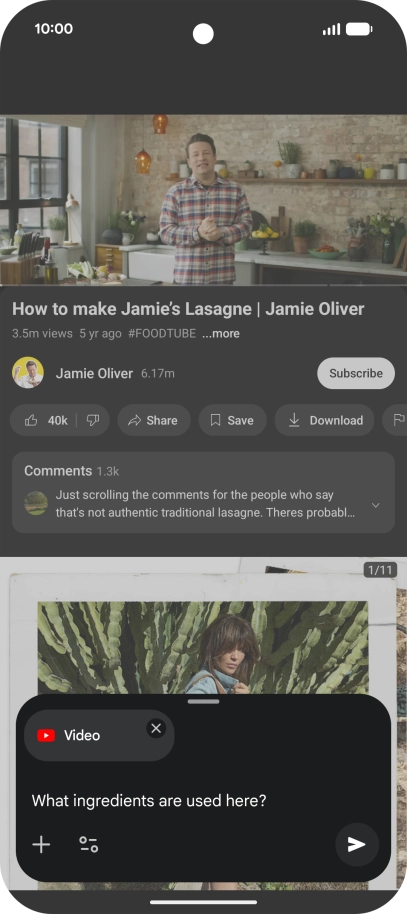Follow the instructions on the screen to type or speak the required question for the video.