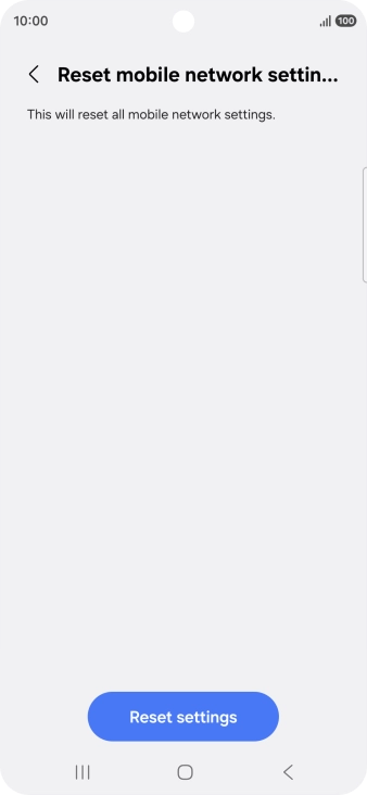 Press Reset settings.