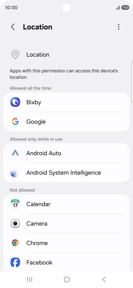 Press the required app.