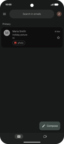 Press the menu icon.