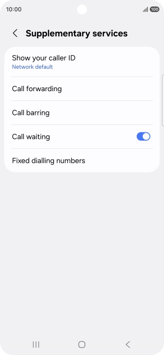 Press Call forwarding.