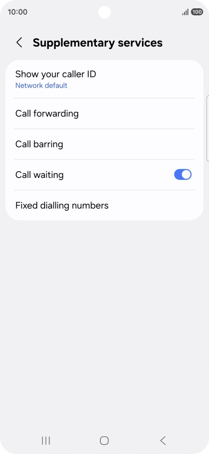 Press Call forwarding.