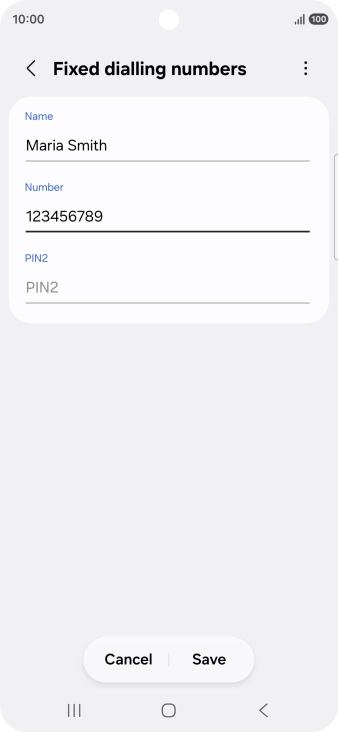 Press PIN2 and key in your PIN2. The default PIN2 is 1111.