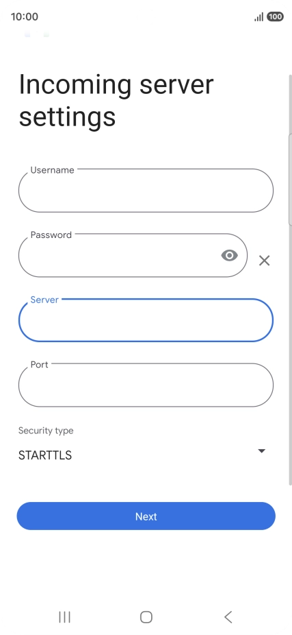 Press the field below 