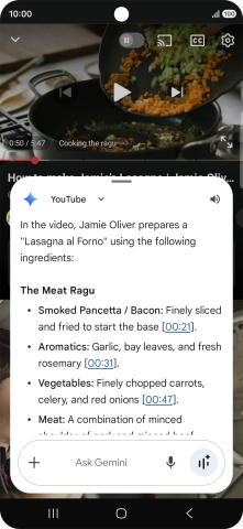 The answer from Gemini to your question is displayed.