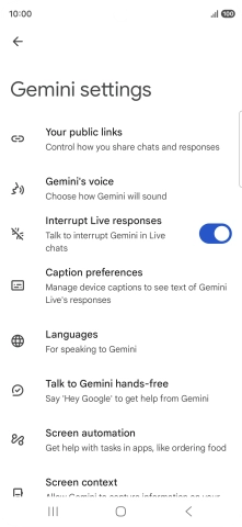 Follow the instructions on the screen to select the required settings.