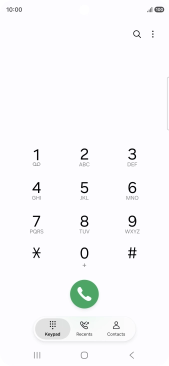 Press the menu icon.