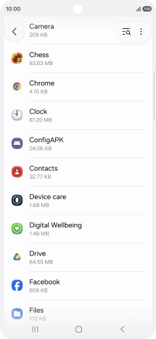 Press the required app.
