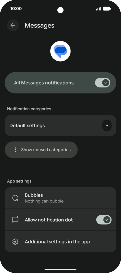 Press the indicator next to 
