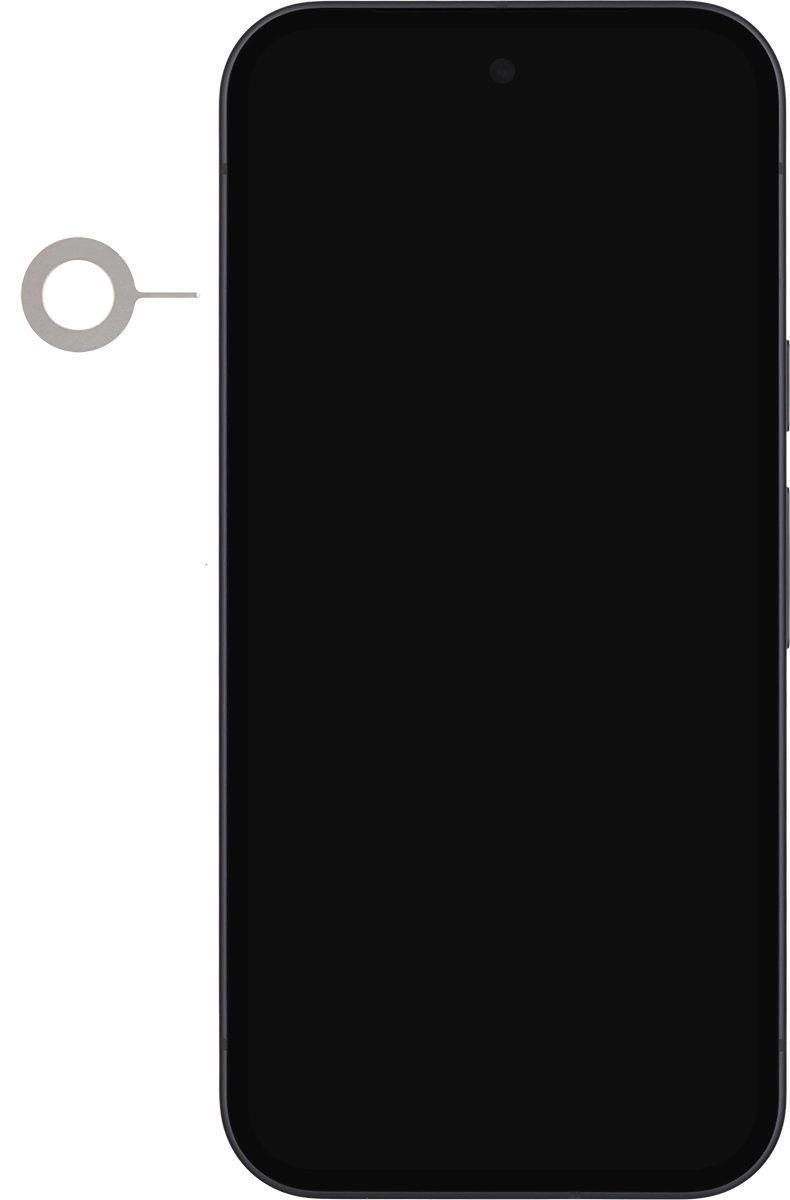 Find the opener for the SIM holder.