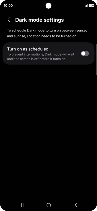 Press the indicator next to 