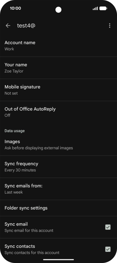 Press Account name and key in the required name.