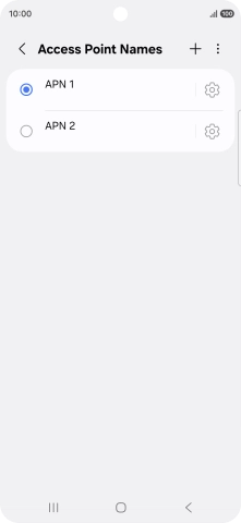 Press the field next to the data connection to activate it.