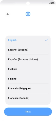 Press the required language.