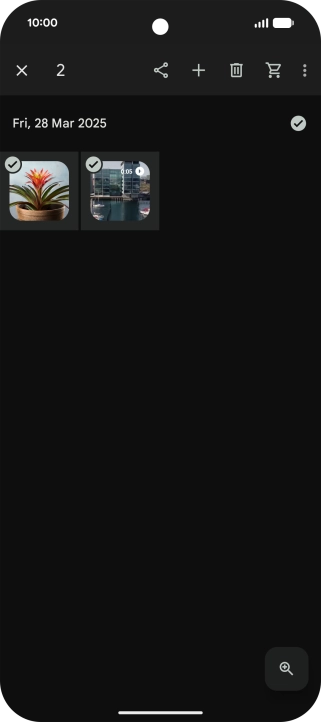 Press the share icon.