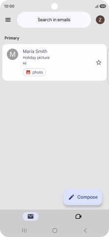 Press the menu icon.