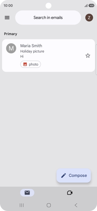 Press the menu icon.