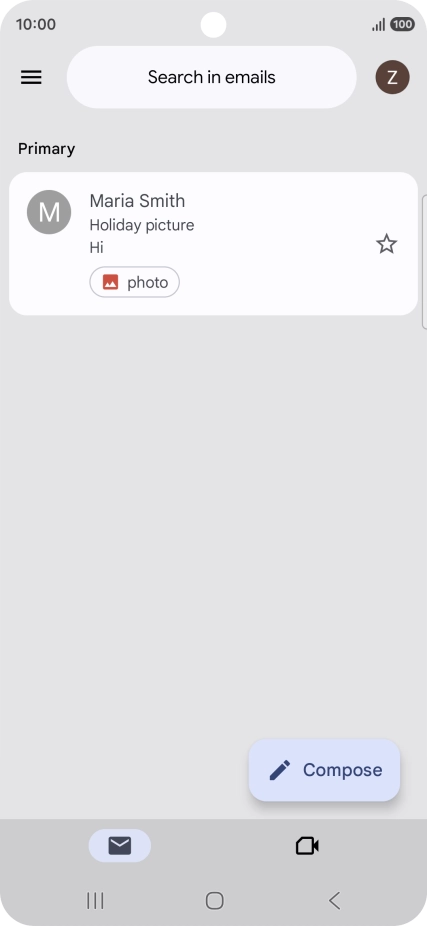 Press the menu icon.