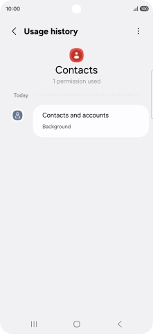 The app activity for the selected app is displayed.