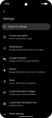 Press Google Assistant.