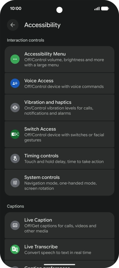 Press the required category below 