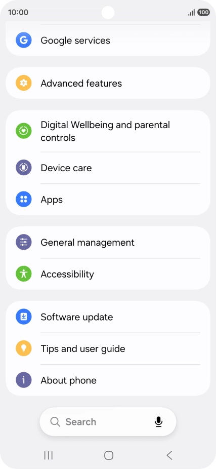 Press Software update.