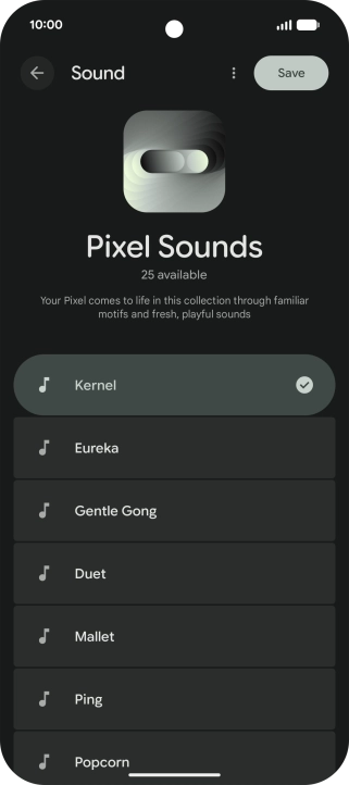 Press the required message tones to hear them.