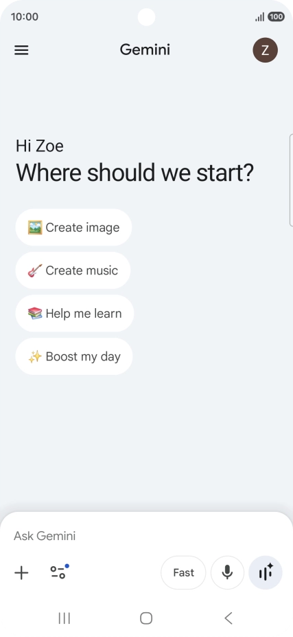 Press the profile icon.