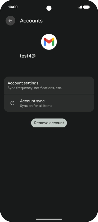 Press Remove account.